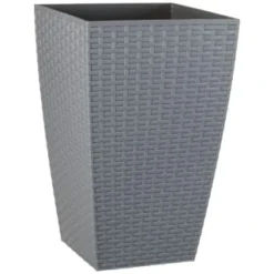 B&M Grey Rattan Effect Decorative Planter 45cm