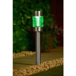 B&M Sicily XL Solar Post Lights 3pk -B&M Garden Shop 341969 sicily 3pk xl post lights green1