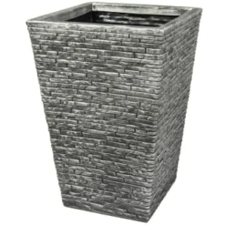 B&M Square Planter - Slate Effect 45cm