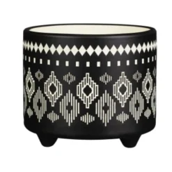 B&M Urban Eden Embossed Footed Planters 3pk - Black -B&M Garden Shop 366531 3pk urban eden plant pot on tripod stand black 3