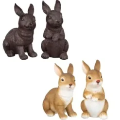 B&M Garden Rabbit Ornaments 2pk - Cast Iron Effect 7 B&M Garden Rabbit Ornaments 2pk - Cast Iron Effect -B&M Garden Shop 366608 2pk rabbit garden ornaments main