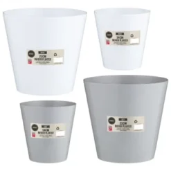 Indoor Planter 14cm - Grey -B&M Garden Shop 369890 369891 369892 369893 21cm indoor planter grey 2