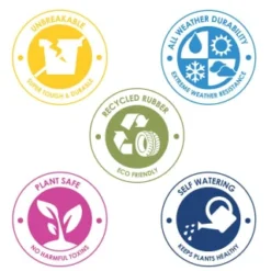 B&M Sonata Planter 33cm - Slate -B&M Garden Shop 377687 377689 377691 377694 377698 377702 sonata planter slate pewter 33cm 50cm 70cm 2