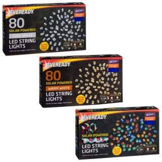 Eveready Solar Powered LED String Lights 80pk - Warm White 3 Eveready Solar Powered LED String Lights 80pk - Warm White - Image 3