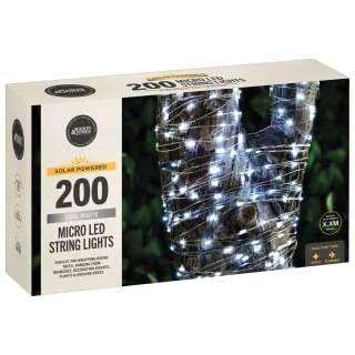 Solar Powered Micro LED Lights 200pk - Cool White 3 Solar Powered Micro LED Lights 200pk - Cool White - Image 3