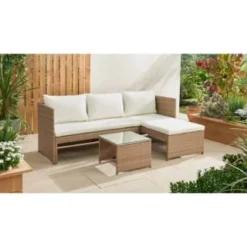 Valencia Reversible Rattan Effect Corner Sofa Set