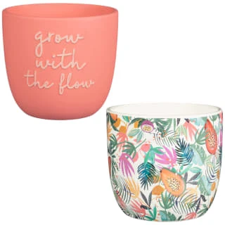 B&M Superbloom Sun Ceramic Plant Pots 3pk - Floral 6 B&M Superbloom Sun Ceramic Plant Pots 3pk - Floral - Image 6