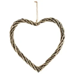 Solar Powered Wicker Heart - White LED -B&M Garden Shop 379337 scandi coast solar powered 45cm wicker heart 20 warm white led 2