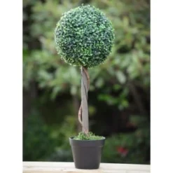 Solar Powered Topiary Tree - White LED 70cm 7 Solar Powered Topiary Tree - White LED 70cm -B&M Garden Shop 379348 70cm solar powered topiary tree 30 cool white leds 3