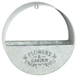 B&M Flowers And Garden Galvanised Wall Planter