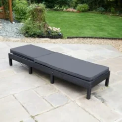 Bali Multi Position Lounger - Black -B&M Garden Shop 379471 bali multi position lounger 2