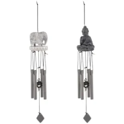 B&M Tranquil Garden Windchime - Buddha -B&M Garden Shop 379541 tranquil garden windchime group