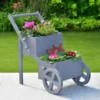 Wooden Market Stall Planter - Grey
