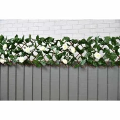 Expanding Artificial Rose & Leaf Trellis 180 X 30cm