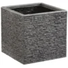 B&M Large Square Planter - Pewter