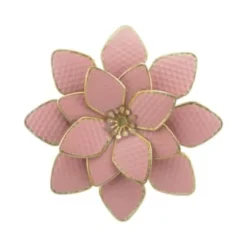 B&M Flower Wall Plaques 2pk - Pink -B&M Garden Shop 392757 2pk metal wall flowers pink 4