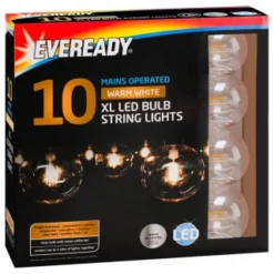 Eveready Mains Powered XL LED Bulb String Lights 10pk - Warm White 7 Eveready Mains Powered XL LED Bulb String Lights 10pk - Warm White -B&M Garden Shop 392917 eveready 10 mains operated warm white xl led bulb string lights21