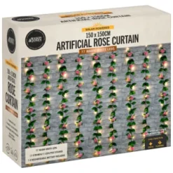 Artificial Rose Solar Curtain -B&M Garden Shop 392925 150x150cm artificial rose solar curtain 3