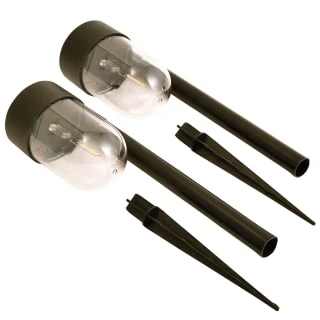 Monaco Solar Powered Post Lights 2pk 2 Monaco Solar Powered Post Lights 2pk - Image 2