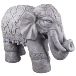 B&M Large Stone Elephant Ornament
