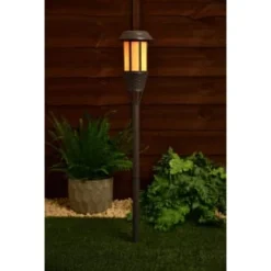 Solar Powered Flame Effect Tiki Torch -B&M Garden Shop 392994 solar powered flame effect tiki torch 3