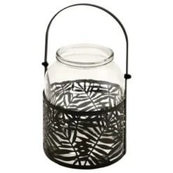 B&M Urban Eden Glass & Metal Jar - Black