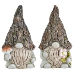 B&M Solar Rustic Gonk Gnome Ornament - Mushroom -B&M Garden Shop 393242 solar rustic gonk gnome ornament group