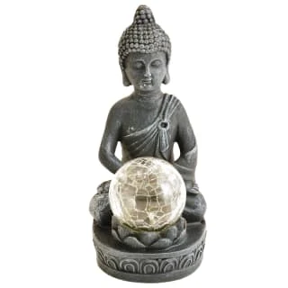 B&M Assorted Sitting Solar Buddha Garden Ornament 2 B&M Assorted Sitting Solar Buddha Garden Ornament - Image 2