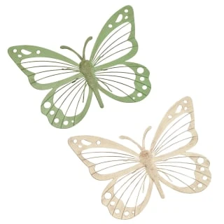 B&M Large Metal Butterfly Wall Art - Cream 2 B&M Large Metal Butterfly Wall Art - Cream - Image 2