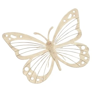 B&M Large Metal Butterfly Wall Art - Cream 1 B&M Large Metal Butterfly Wall Art - Cream