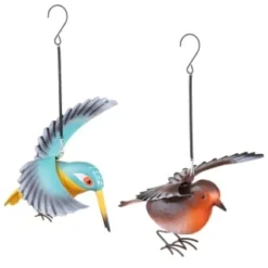 B&M Springy Hanging Bird - Brown -B&M Garden Shop 393690 springy bird hanging group