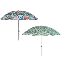 B&M Superbloom Sun Printed Parasol 1.8m - Leaf -B&M Garden Shop 393761 superbloom sun 1 8m printed parsasol group