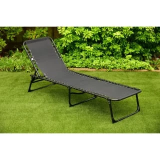 Vancouver Premium 3 Position Folding Relaxer Bed - Black 2 Vancouver Premium 3 Position Folding Relaxer Bed - Black - Image 2