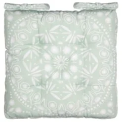 B&M Luxury Seat Pad - Green Floral Print