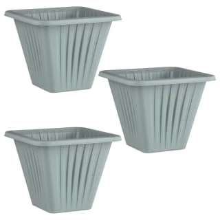Square Planter 3pk - Grey 3 Square Planter 3pk - Grey - Image 3
