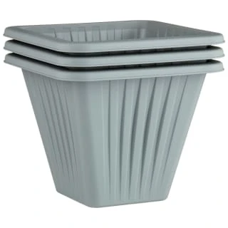Square Planter 3pk - Grey 1 Square Planter 3pk - Grey